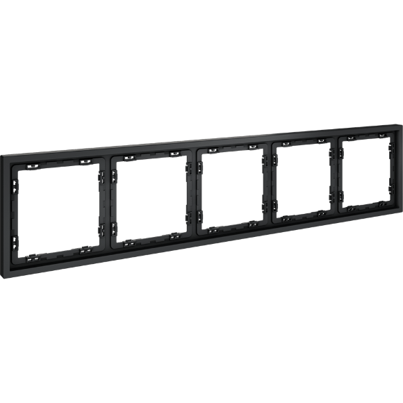 VLS100507 Рамка пластиковая для электрических изделий графитового цвета VOLTUM серии S70 на 5 постов (графит)