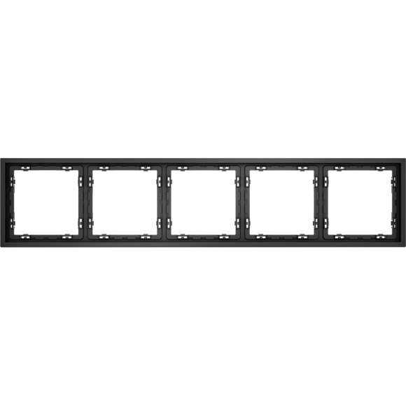 VLS100507 Рамка пластиковая для электрических изделий графитового цвета VOLTUM серии S70 на 5 постов (графит)