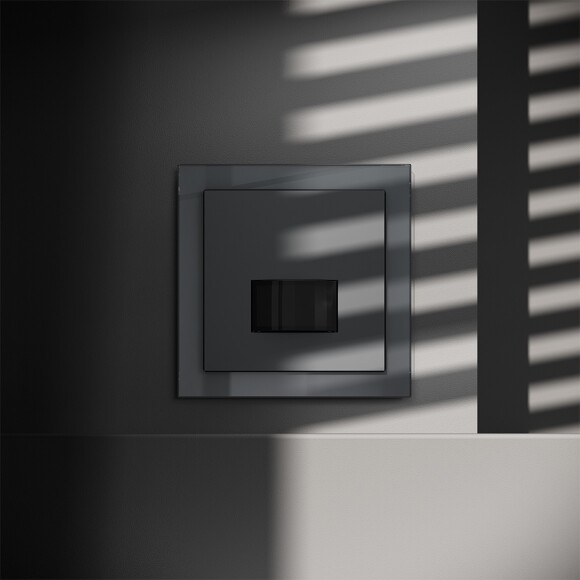 VLS070507 Датчик движения встраиваемый графитового цвета. Расстояние до 9 м, угол до 120°, мощность 500 Ватт VOLTUM S70 (графит)