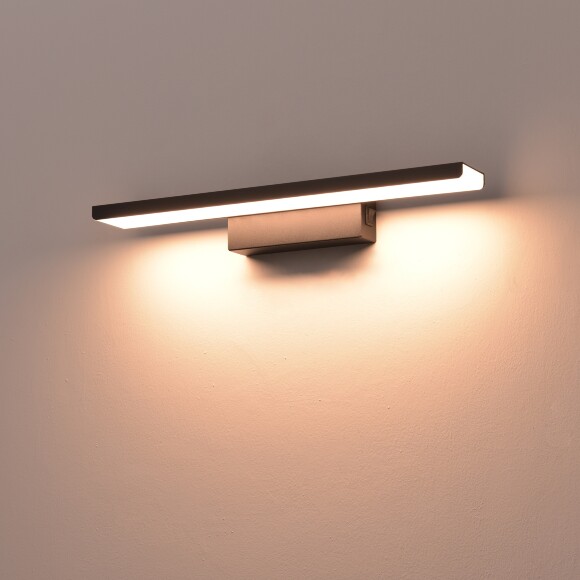 Lightstar Noce 201067 Черная матовая светодиодная подсветка для картин и зеркал шириной 41 см, с выключателем на корпусе и CCT переключением цветности на драйвере, 16Вт 3000;4000;6000К 1150Лм CRI90