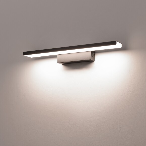 Lightstar Noce 201067 Черная матовая светодиодная подсветка для картин и зеркал шириной 41 см, с выключателем на корпусе и CCT переключением цветности на драйвере, 16Вт 3000;4000;6000К 1150Лм CRI90