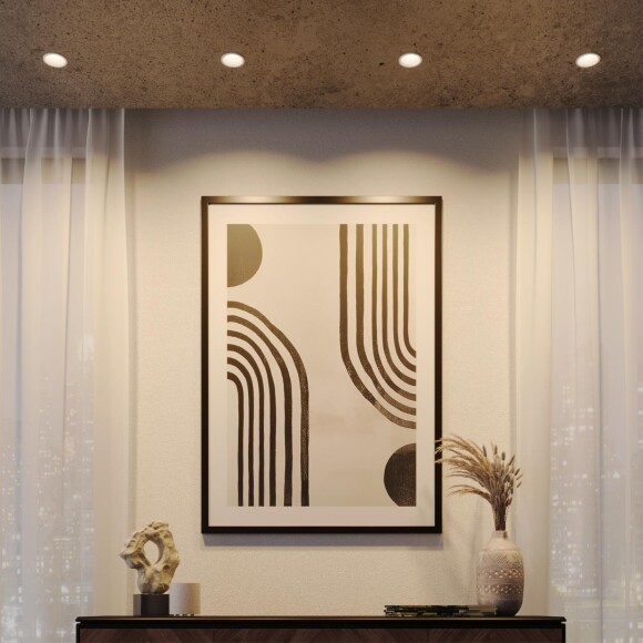 Novotech BRILLO 359861 Белый круглый встраиваемый светильник диаметром 63мм, с CCT переключателем цветовой температуры LED 7Вт 550Лм 40° CRI≥90 UGR≤16 3000-4000-6000К IP20 220V, коэффициент пульсации<1%