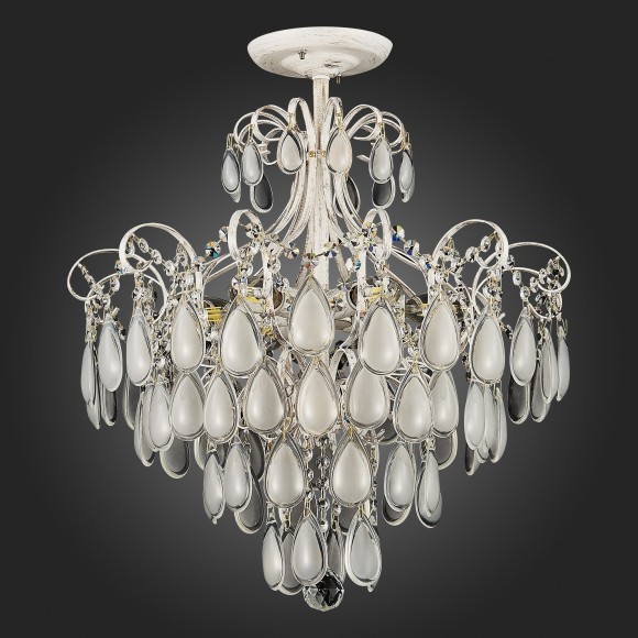 SLE160302-06 Светильник потолочный Золотистый/Белый матовый E14 6*60W MAGONZA