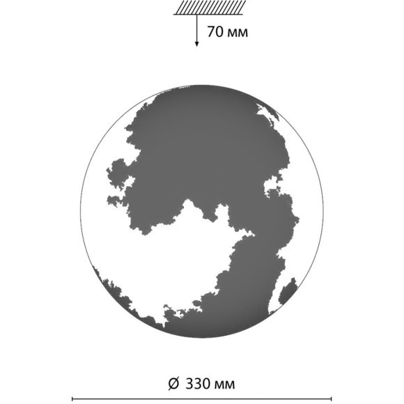 Настенно-потолочный светильник Sonex 3084/CL MON IP43 светодиодный LED 30W