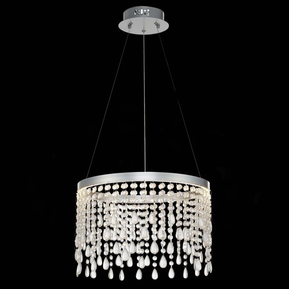 SL6201.103.24 Люстра подвесная ST-Luce Серебристый/Прозрачный LED 1*24W 3000K/4000K/6000K VEGA SL6201.103.24 Люстра подвесная ST-Luce Серебристый/Прозрачный LED 1*24W 3000K/4000K/6000K VEGA