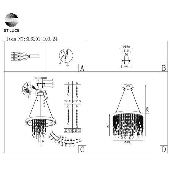 SL6201.103.24 Люстра подвесная ST-Luce Серебристый/Прозрачный LED 1*24W 3000K/4000K/6000K VEGA SL6201.103.24 Люстра подвесная ST-Luce Серебристый/Прозрачный LED 1*24W 3000K/4000K/6000K VEGA