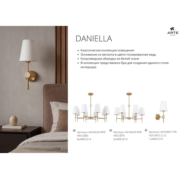 A4104AP-1CC Arte lamp DEBORA Настенный светильник