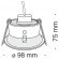 Встраиваемый светильник Maytoni DL030-2-01B Yin под лампу 1xGU10 50W