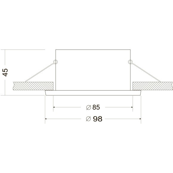 Встраиваемый светильник Maytoni DL030-2-01B Yin под лампу 1xGU10 50W Встраиваемый светильник Maytoni DL030-2-01B Yin под лампу 1xGU10 50W