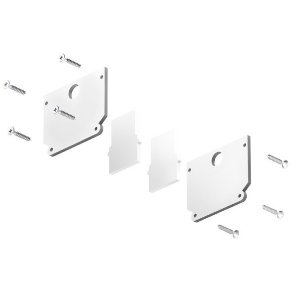 TR2025-WH Комплект из 2 торцевых заглушек для шинопроводов (TR2023 и TR2022) Denkirs SMART ONE 220V