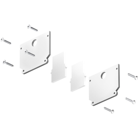 TR2025-WH Комплект из 2 торцевых заглушек для шинопроводов (TR2023 и TR2022) Denkirs SMART ONE 220V