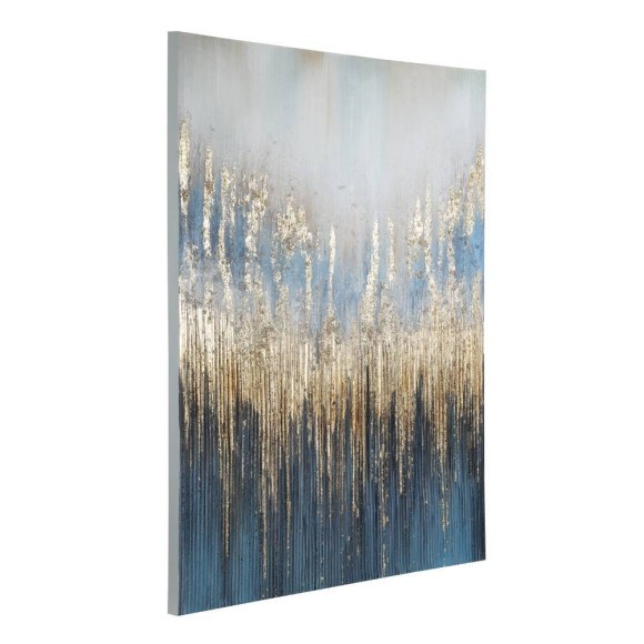 423051 ALAMINOS Картина на холсте в деревянном багете неоклассика синий золотой L900 H1200