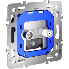 VLS0604M Механизм розетки телевизионной оконечной для кабелей RG 6 - SAT 50 - SAT 703 - DG 113 (TV+SAT) (Телевизионный + Спутниковый) VOLTUM S70