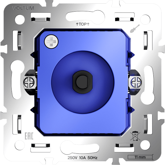 VLS0604M Механизм розетки телевизионной оконечной для кабелей RG 6 - SAT 50 - SAT 703 - DG 113 (TV+SAT) (Телевизионный + Спутниковый) VOLTUM S70