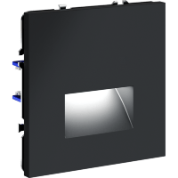 VLS070607 Подсветка светодиодная встраиваемая в подрозетник (без рамки) графитового цвета VOLTUM S70, 3000 Кельвинов, 1 Ватт, 120 Градусов (графит)