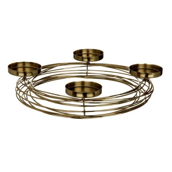 422393 HAGONY Подсвечник напольный металл золотой Рождество H75