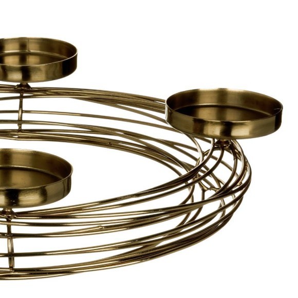 422393 HAGONY Подсвечник напольный металл золотой Рождество H75