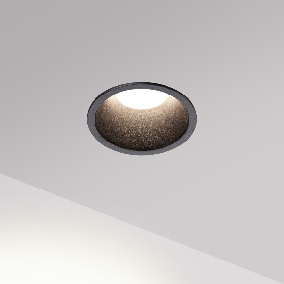 Novotech BRILLO 359862 Черный круглый встраиваемый светильник диаметром 63мм, с CCT переключателем цветовой температуры LED 7Вт 550Лм 40° CRI≥90 UGR≤16 3000-4000-6000К IP20 220V, коэффициент пульсации<1%