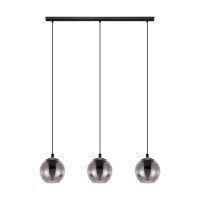 98652 ARISCANI Люстра потолочная с тремя лампами E27, 120Вт, черный, металл, стекло, модерн