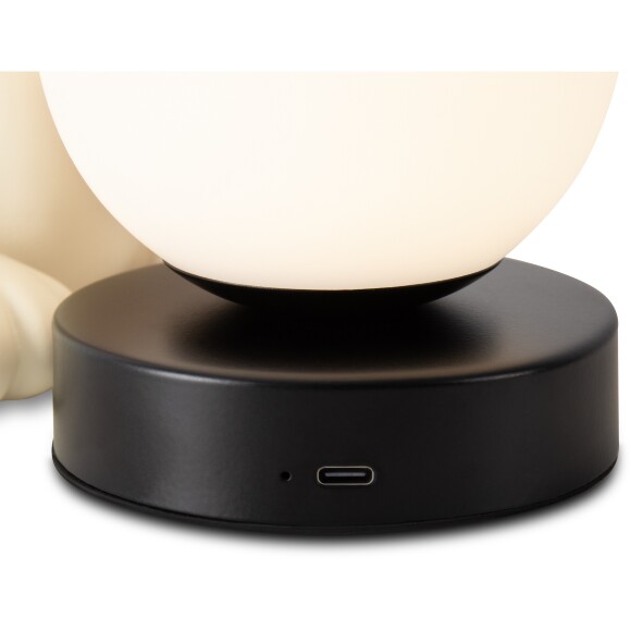 Freya Whisker FR5607TL-01W Настольный декоративный светодиодный светильник, настольная лампа кот с шаром, высота 27 см, LED 4Вт 3000K 300Лм 360° IP20 220В, сенсорный выключатель на основании