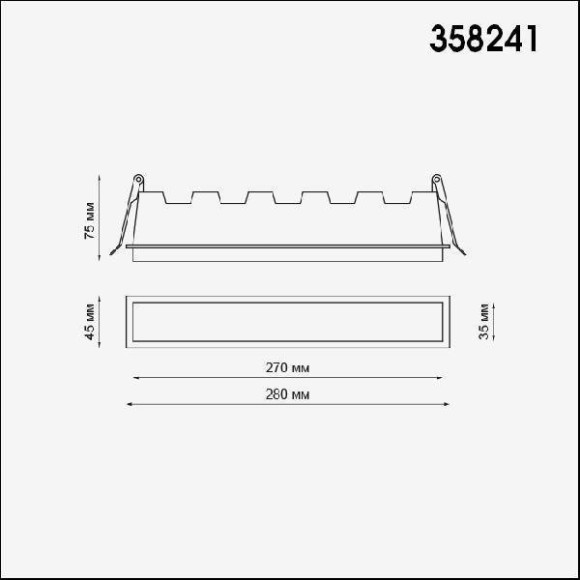 Встраиваемый светильник Novotech 358241 HIELO светодиодный LED 20W
