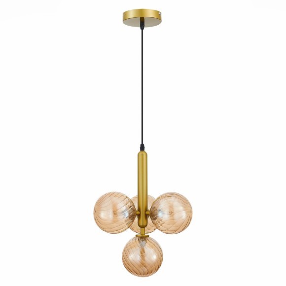 SLE220323-04 Светильник подвесной Золото/Янтарный G9 4*5W 4000K SALERNO