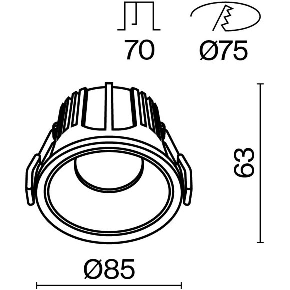Встраиваемый светильник Maytoni DL043-01-15W3K-RD-W Alfa LED светодиодный LED 15W
