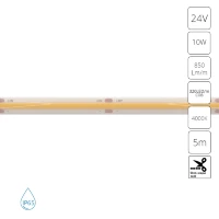 Arte Lamp A2432008-05-4K Светодиодная лента сплошная влагозащищенная 5м, ширина 8 мм, COB 10Вт/м 850Лм/м 4000К 120° CRI90+ IP65 24В, кратность резки 50мм, -20°...+45°C