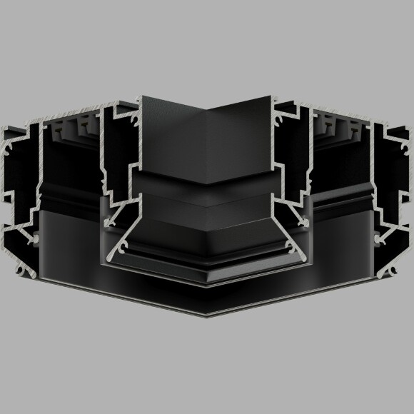 Соединитель угловой для шинопровода в гарпунных натяжной потолок Smart 220V Denkirs TR2026-BK