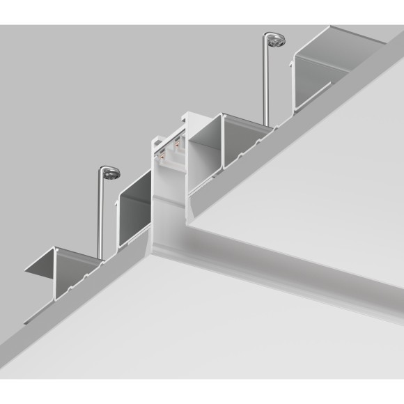 Магнитный шинопровод 2м встраиваемый в ГКЛ 12.5мм Smart 220V Denkirs TR2013-WH