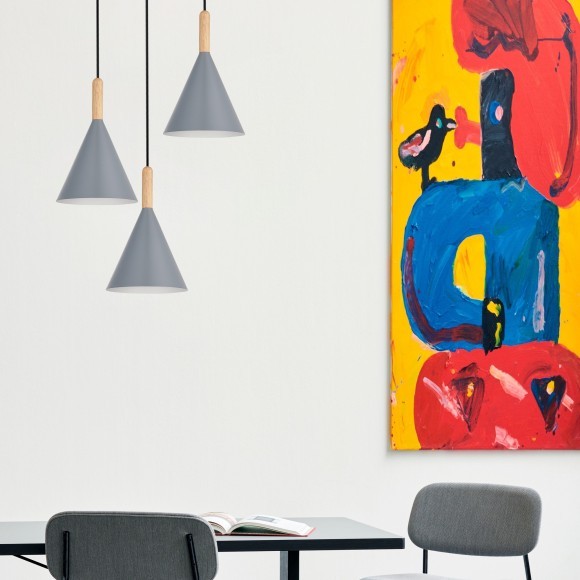 SLE1255-433-03 Светильник подвесной Черный/Серый E27 3*40W ARKET SLE1255-433-03 Светильник подвесной Черный/Серый E27 3*40W ARKET