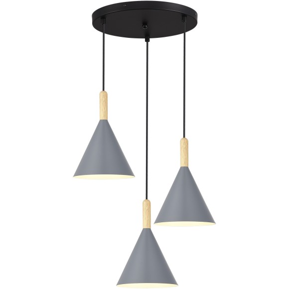SLE1255-433-03 Светильник подвесной Черный/Серый E27 3*40W ARKET SLE1255-433-03 Светильник подвесной Черный/Серый E27 3*40W ARKET