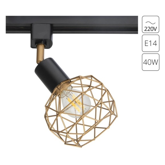 Однофазный двужильный трековый светильник Arte Lamp SOSPIRO A6141PL-1GO