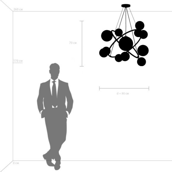 Подвесной светильник Lightstar 815417 Croco под лампы 12xE14 480W