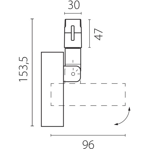 Светильник трековый 48V 6W 4000K 24° черный Due Hermes Lightstar 210747