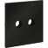 VLS001608 Накладка для розетки телевизионной оконечной TV+SAT (Телевизионный + Спутниковый) черного матового цвета VOLTUM S70 (черный матовый)