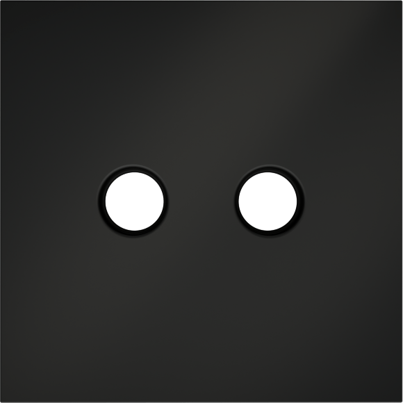 VLS001608 Накладка для розетки телевизионной оконечной TV+SAT (Телевизионный + Спутниковый) черного матового цвета VOLTUM S70 (черный матовый)