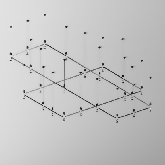 Шинопровод-угол накладной/подвесной Maytoni Flarity TRX154-RC80-B