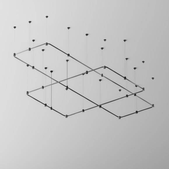 Шинопровод-угол накладной/подвесной Maytoni Flarity TRX154-RC80-B