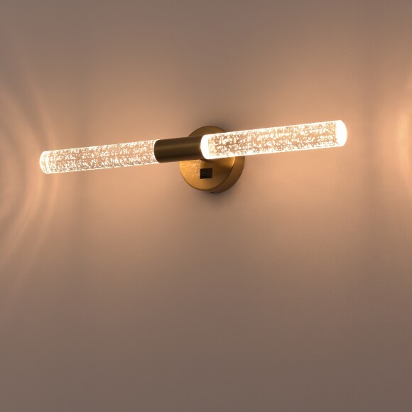 Lightstar Noce 201051-3000 Латунная светодиодная подсветка для картин и зеркал шириной 52см с выключателем на корпусе 7Вт 3000К 570Лм CRI90