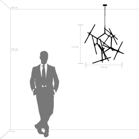 Люстра паук Lightstar 742203 Struttura под лампы G9 120W