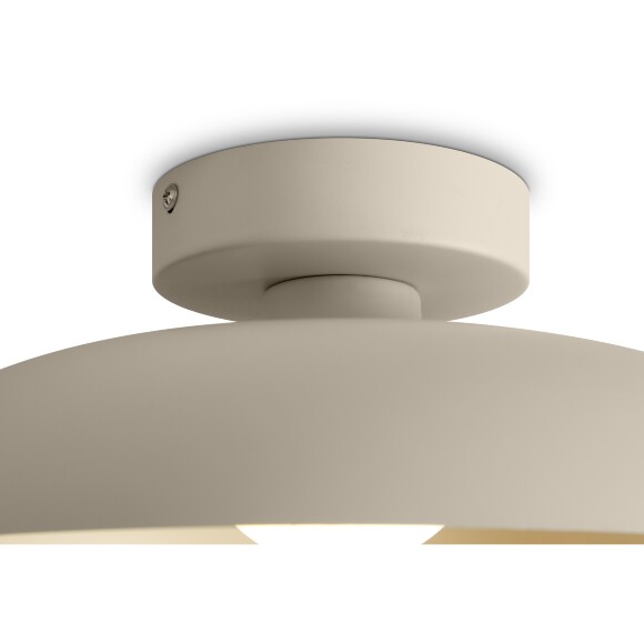 Freya Movement FR5602CL-L10W Потолочный светодиодный светильник диаметром 30см, с металлическим бежевым плафоном, CCT переключение цветовой температуры на драйвере, LED 10Вт 2700;3000;4000К CRI80 120° IP20 220В