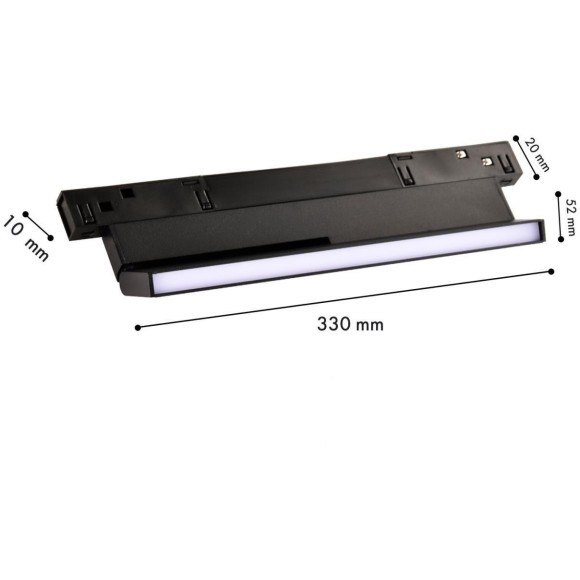 4576-1U Трековый магнитный светодиодный SMART (TUYA, Алиса, Bluetooth, Wi-Fi) светильник Favourite Logica 48V CRI90+ 3000-6000К 640Лм 100° 16