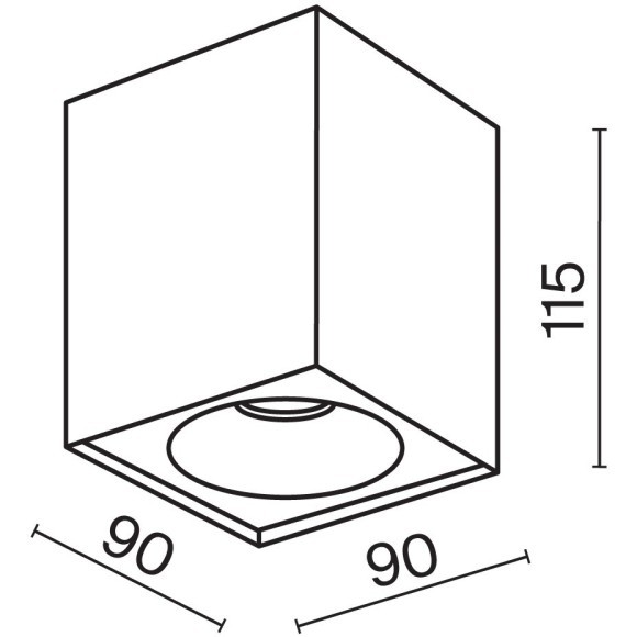 Уличный потолочный светильник Maytoni C030CL-01W Zoom IP65 под лампу 1xGU10 50W