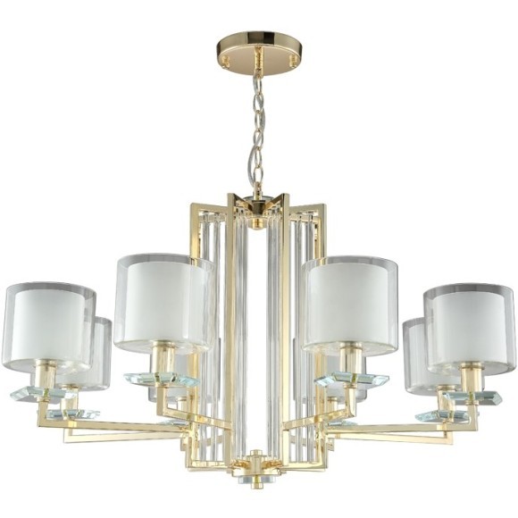 Люстра Crystal Lux NICOLAS SP-PL8 GOLD/WHITE