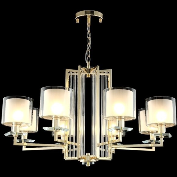 Люстра Crystal Lux NICOLAS SP-PL8 GOLD/WHITE