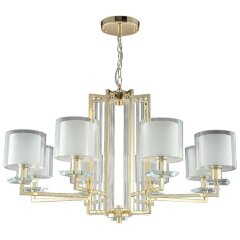Люстра Crystal Lux NICOLAS SP-PL8 GOLD/WHITE