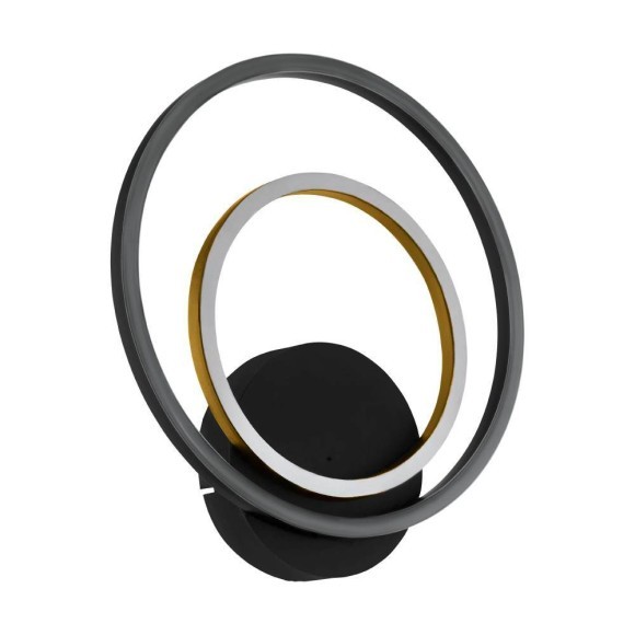 390088 LANACERA Бра настенное светодиодное, 20,4Вт, 1700Лм, 3000К, белый, черный, пластик, металл