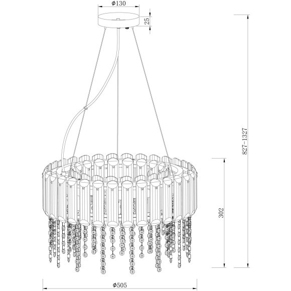 Подвесная люстра хрустальная Hail MOD097PL-06CH Подвесная люстра хрустальная Hail MOD097PL-06CH