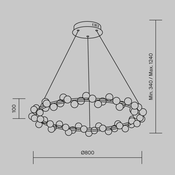 Подвесной светильник Tessara MOD081PL-L60G3K